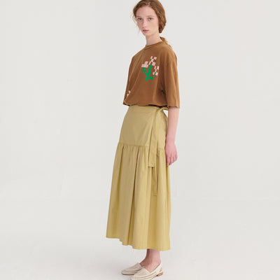 Women's Cotton Oversize T-Shirt - Pixel Flowers