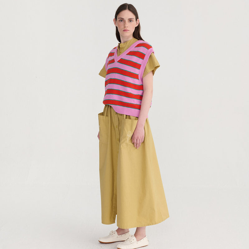 Women's Cotton Poplin Paper Touch Culottes - Warm Sand