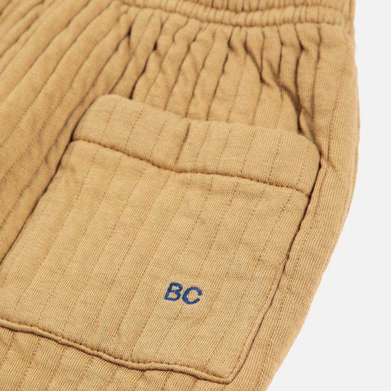 Baby Cotton Quilted Jogging Pants - Khaki