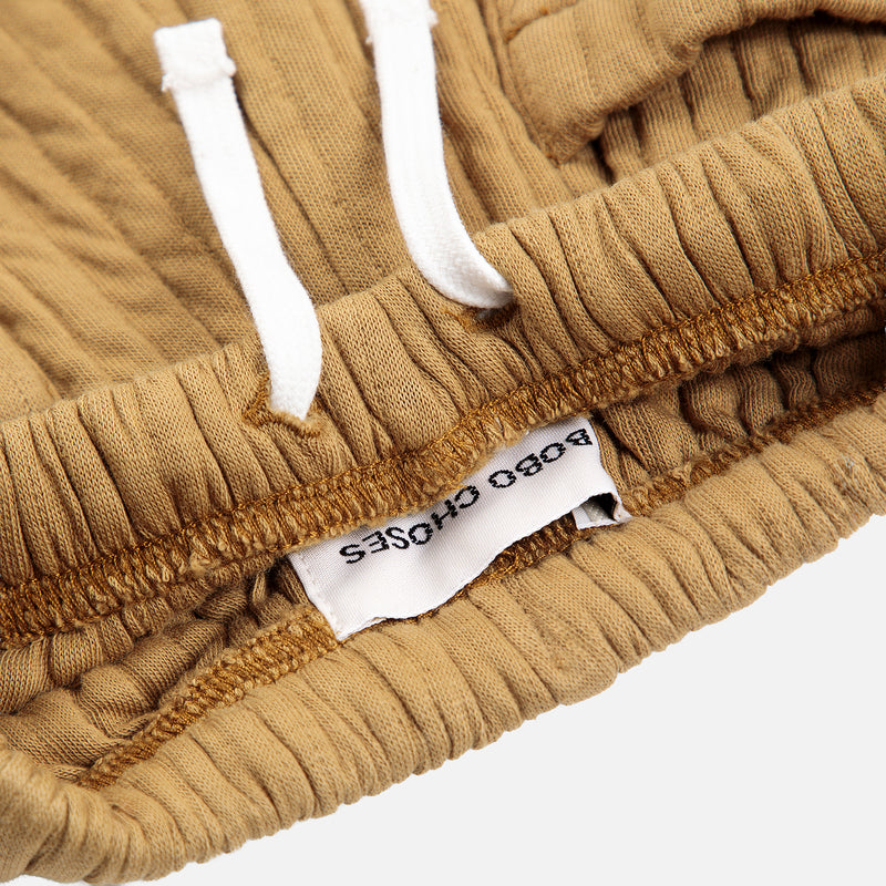 Baby Cotton Quilted Jogging Pants - Khaki