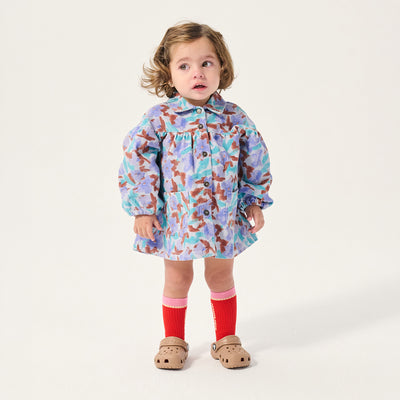 Baby Cotton Corduroy Watercolour Dress - Multi