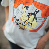 Kids Cotton Taxi Saurus T-shirt - Off White