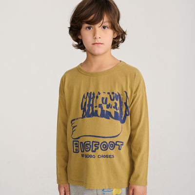 Kids Cotton Bigfoot T-shirt - Khaki