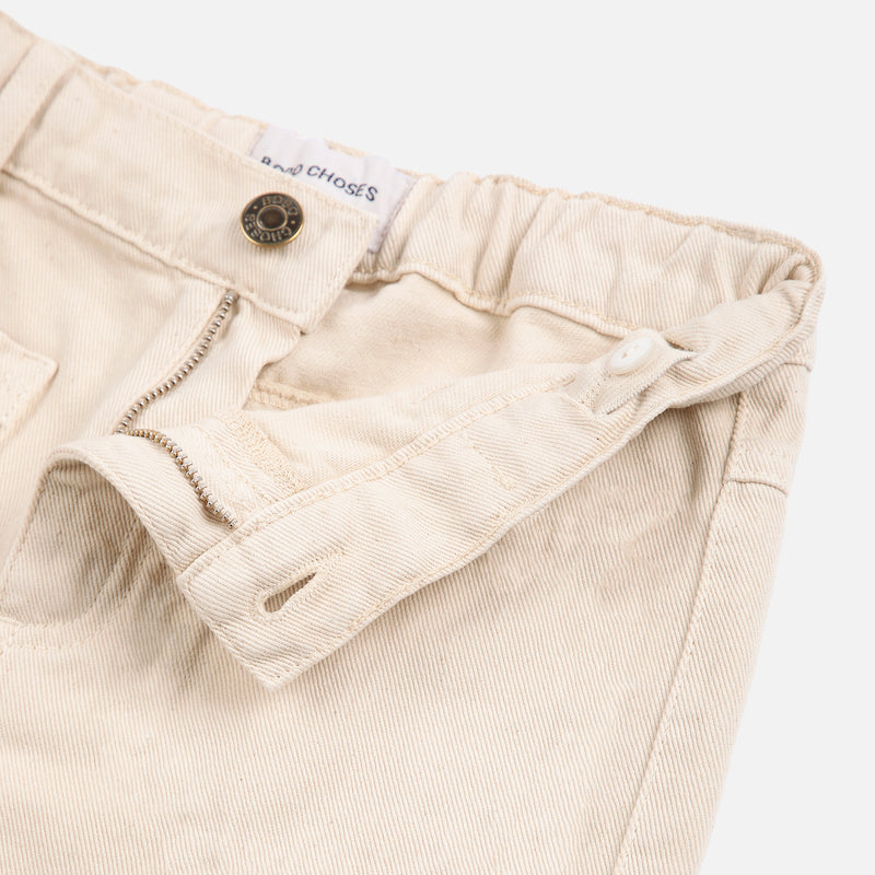 Kids Cotton Everyday Ghosts Twill Pants - Off White