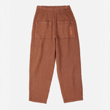 Kids Cotton Quilted Jogging Pants - Brown