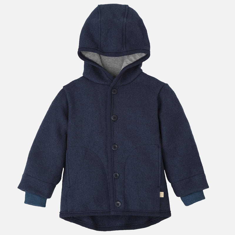 Baby & Kids Boiled Merino Wool Jacket - Indigo