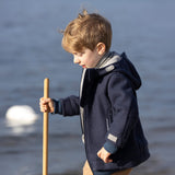 Kids Boiled Merino Wool Outdoor Jacket - Indigo