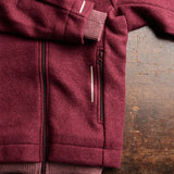 Kids Boiled Merino Wool Outdoor Jacket - Cassis