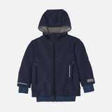 Kids Boiled Merino Wool Outdoor Jacket - Indigo