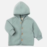 Baby Merino Wool Fleece Jacket - Mountain Blue