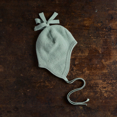 Baby Merino Wool Fleece Hat - Mountain Blue