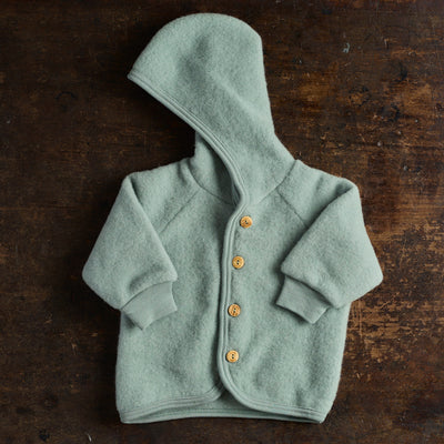 Baby Merino Wool Fleece Jacket - Mountain Blue