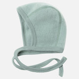 Baby Merino Wool Fleece Bonnet - Mountain Blue