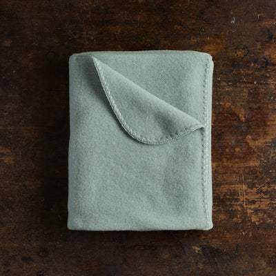 Merino Wool Fleece Swaddle / Baby Blanket - Mountain Blue