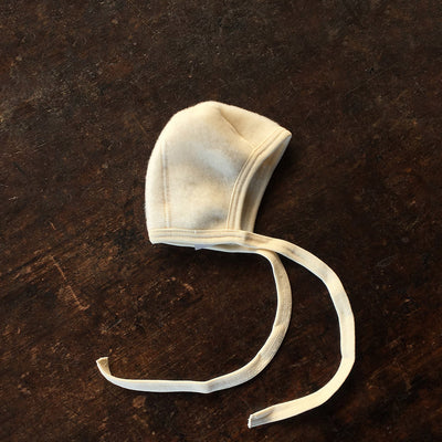 Baby Merino Wool Fleece Bonnet - Natural