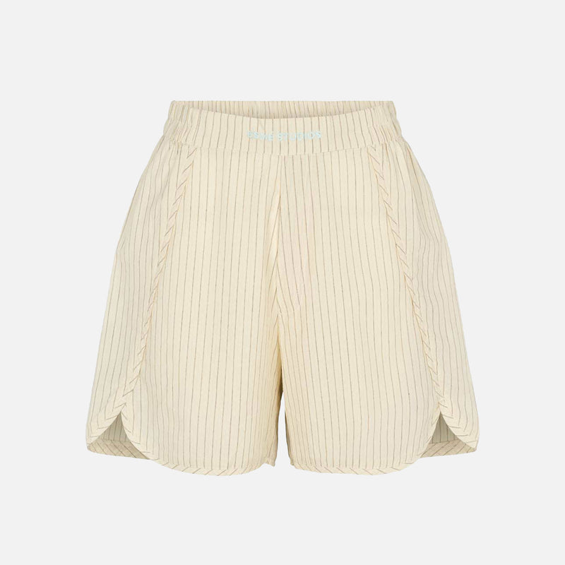Women's Cotton Willa Shorts - Buttercream Stripe