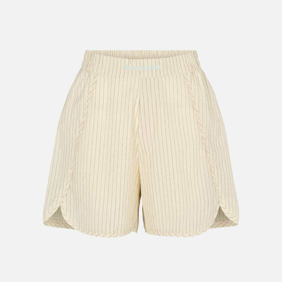 Women's Cotton Willa Shorts - Buttercream Stripe