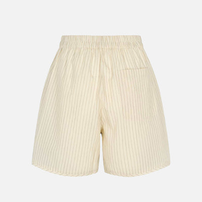 Women's Cotton Willa Shorts - Buttercream Stripe