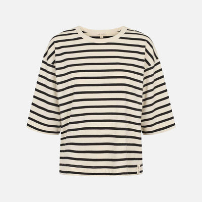 Women's Cotton Signe Boxy Tee - Pristine Stripe