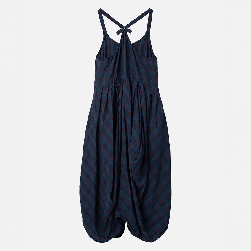 Women's Cotton/Linen Kyra Dress - Blue Checked