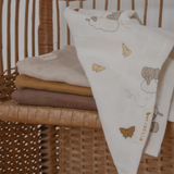 Cotton Elephant On The Air Muslin - Oxford Tan - Set of 4