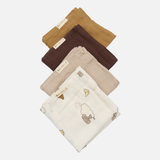 Cotton Elephant On The Air Muslin - Oxford Tan - Set of 4