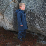 Kids Waterproof Midi Raincoat - Inkberry