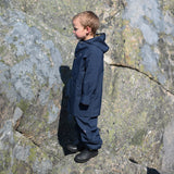 Kids Waterproof Midi Raincoat - Inkberry