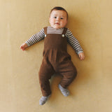 Baby Merino Wool High Waist Overalls - Hazel Melange