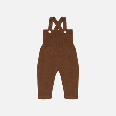 Baby Merino Wool High Waist Overalls - Hazel Melange