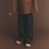 Kids Merino Wool Felted Pants - Dark Navy