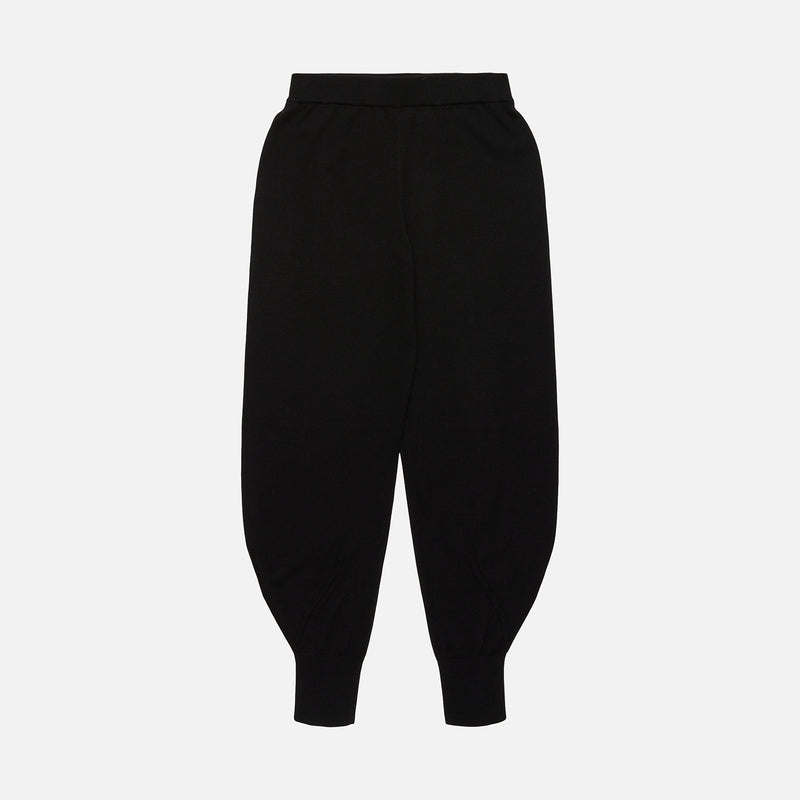 Women's Merino Wool Knitted Pants - Black