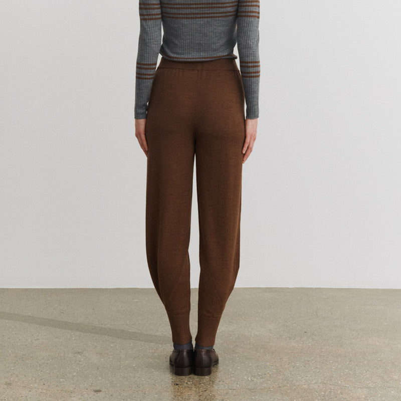Women's Merino Wool Knitted Pants - Hazel melange