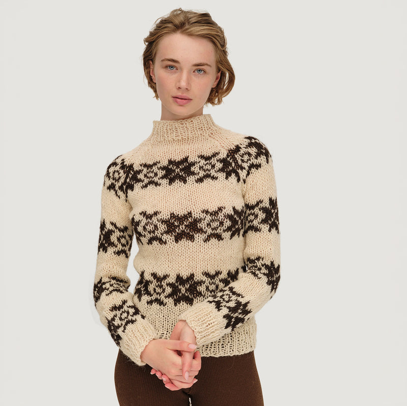 Women's Undyed Faroese Wool Vón Sweater - Off White