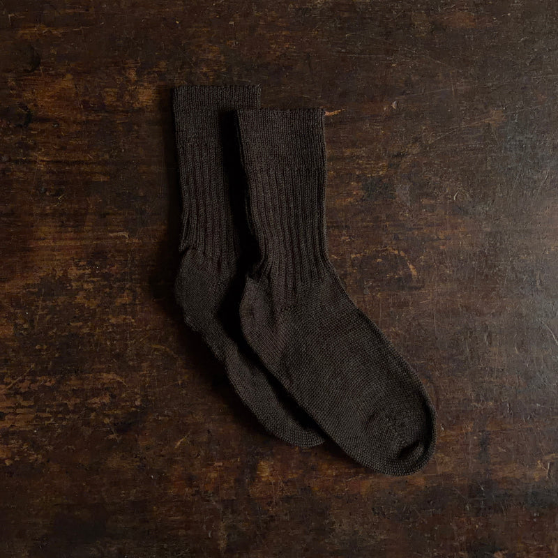 Adults Wool Socks - Brown Melange