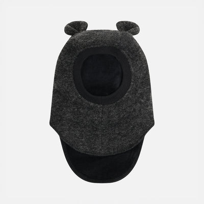 Baby & Kids Wool Felt Bear Balaclava - Dark Grey Melange
