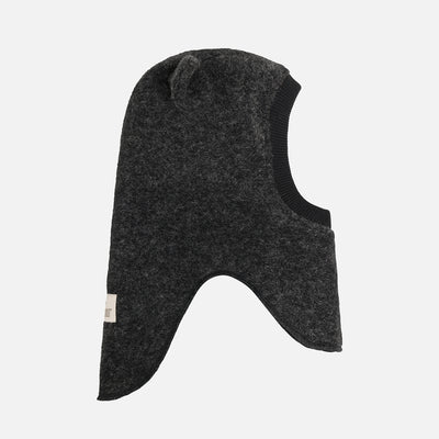 Baby & Kids Wool Felt Bear Balaclava - Dark Grey Melange