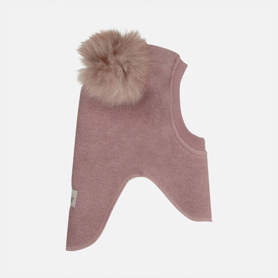 Baby & Kids Wool Felt Pom Pom Balaclava - Deauville Mauve