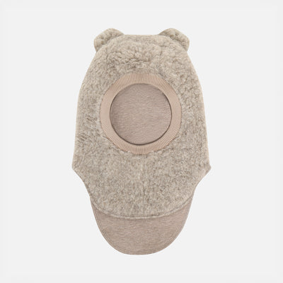 Baby & Kids Wool Teddy Fleece Bear Balaclava - Camel Melange