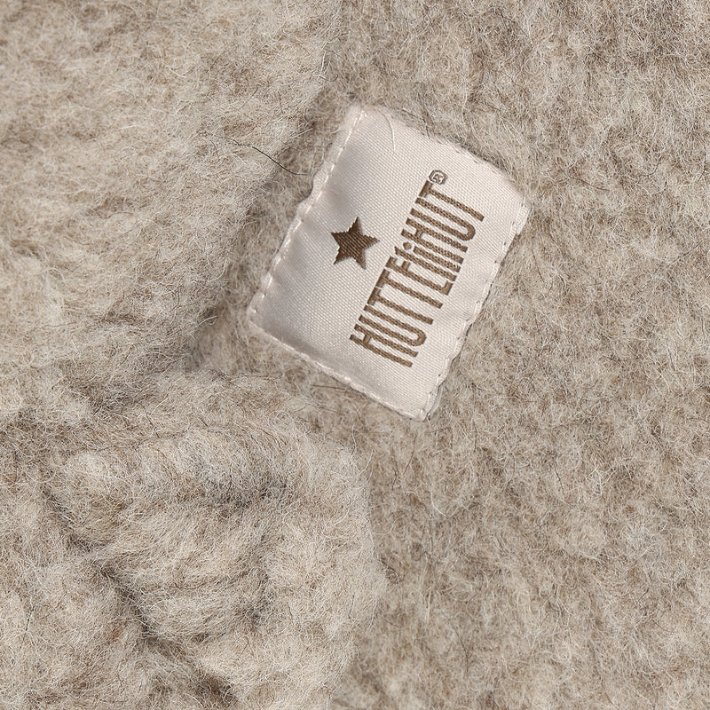 Baby & Kids Wool Teddy Fleece Bear Balaclava - Camel Melange