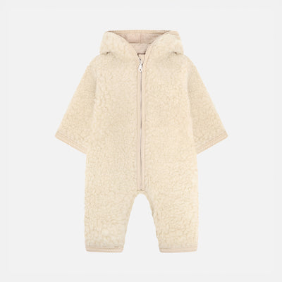 Baby Wool Teddy Fleece Overall - Cement