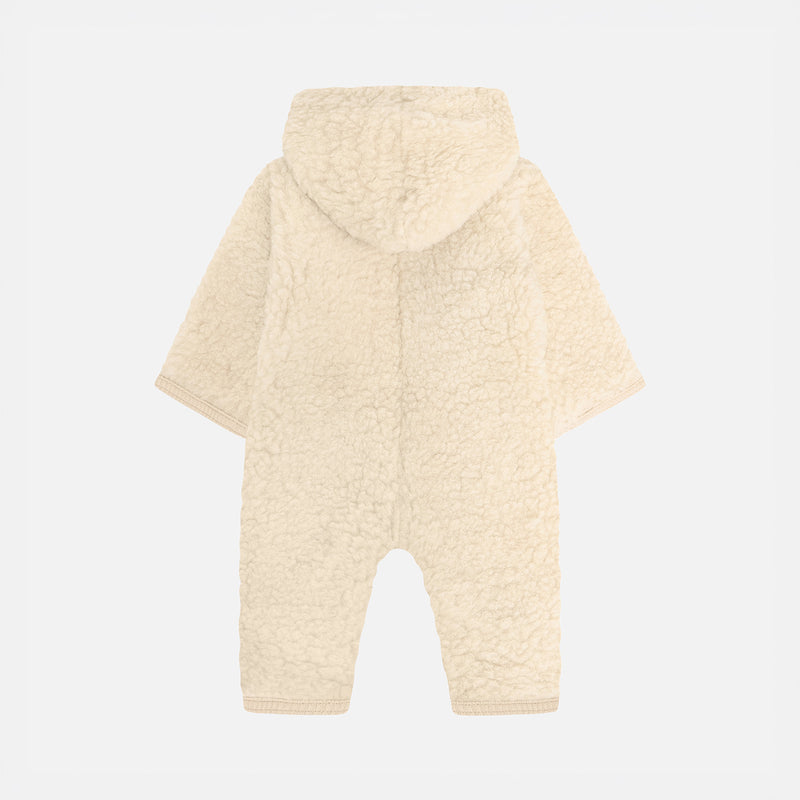 Baby Wool Teddy Fleece Overall - Cement