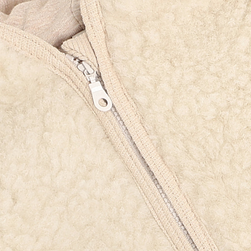Baby Wool Teddy Fleece Overall - Cement