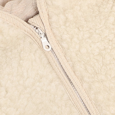 Baby Wool Teddy Fleece Overall - Cement