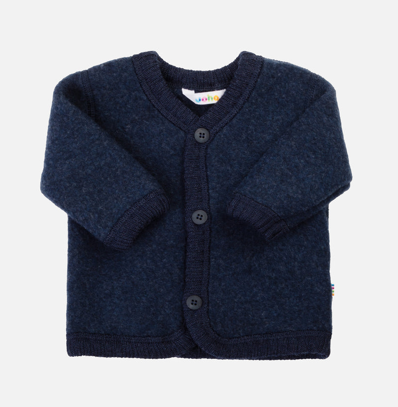 Baby & Kids Merino Wool Fleece Jacket - Navy