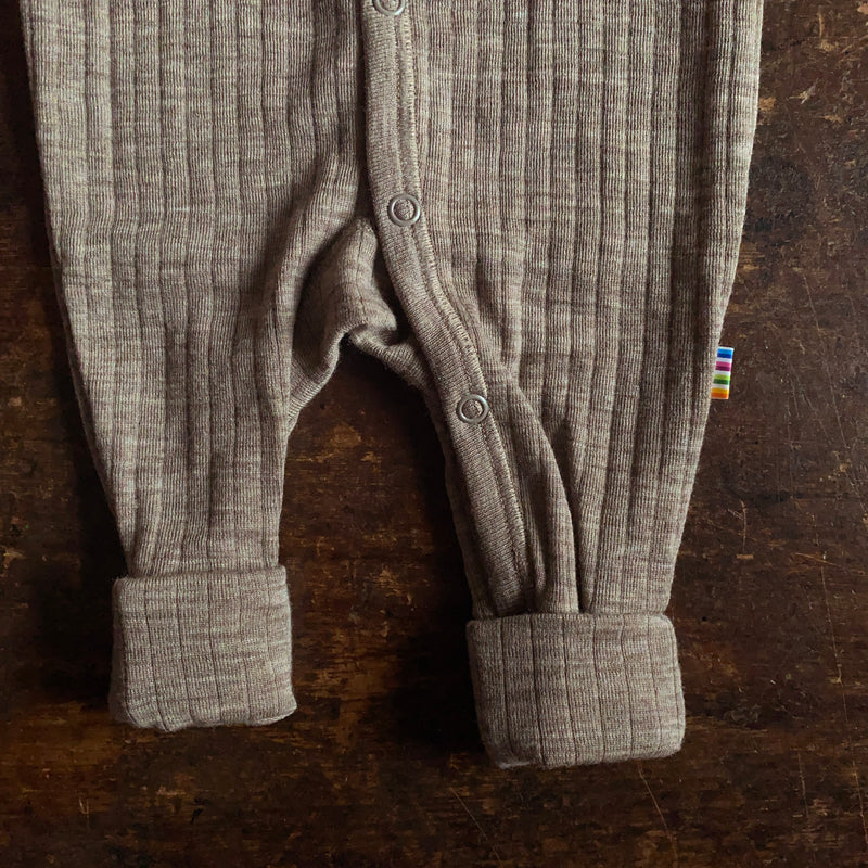 Baby & Kids Merino Wool Rib Pyjamas - Sesame
