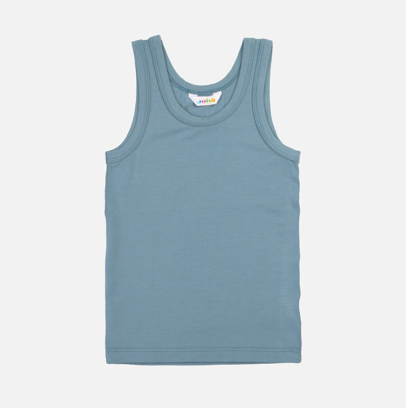 Kids Organic Bamboo Undershirt - Dove Blue