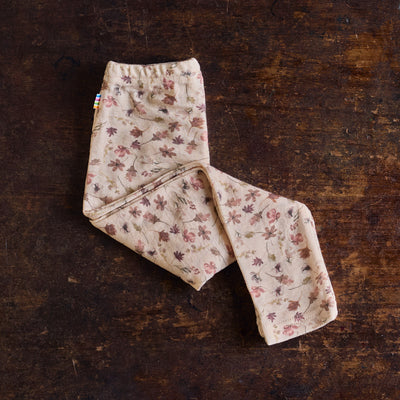 Kids Merino Wool Leggings - Autumn Leaves