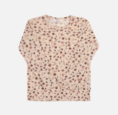 Kids Merino Wool LS Top - Autumn Leaves