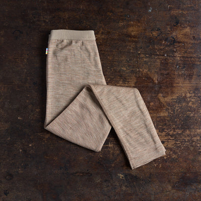 Kids Merino Wool/Silk Leggings - Birch
